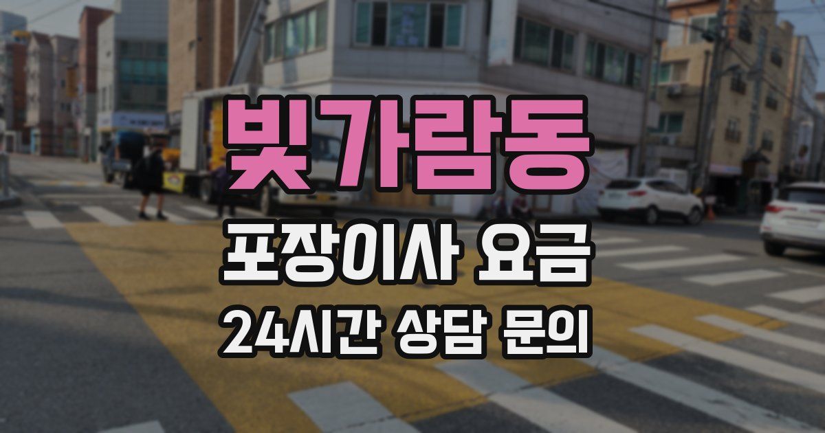 빛가람동 포장이사 요금