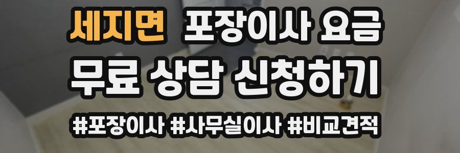 세지면 포장이사 요금