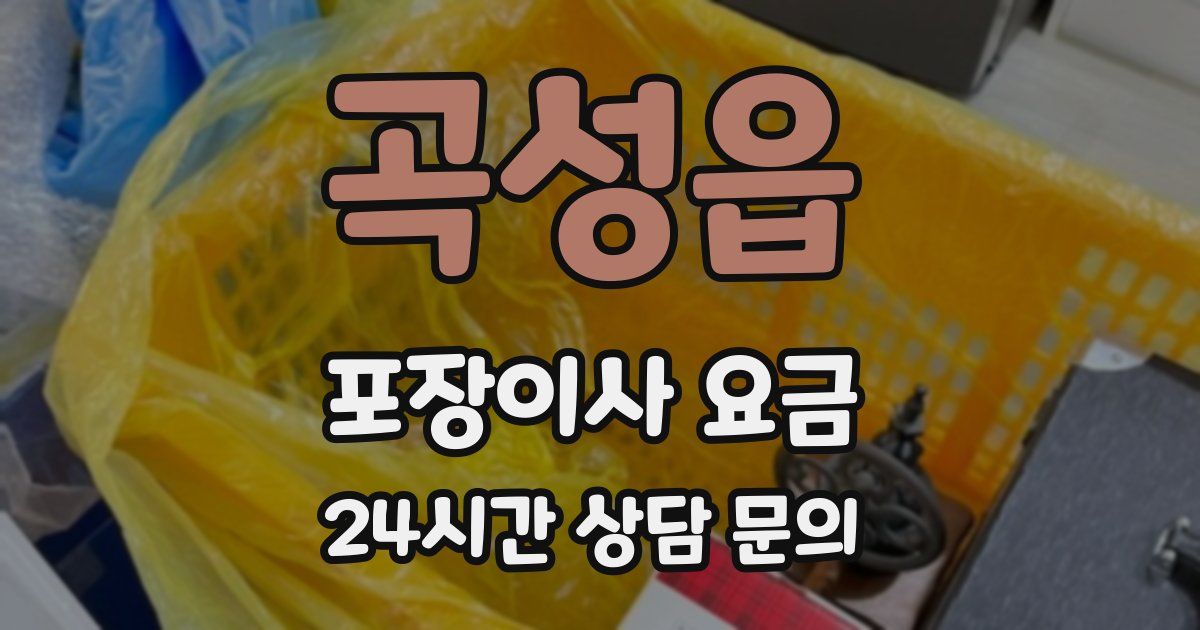 곡성읍 포장이사 요금