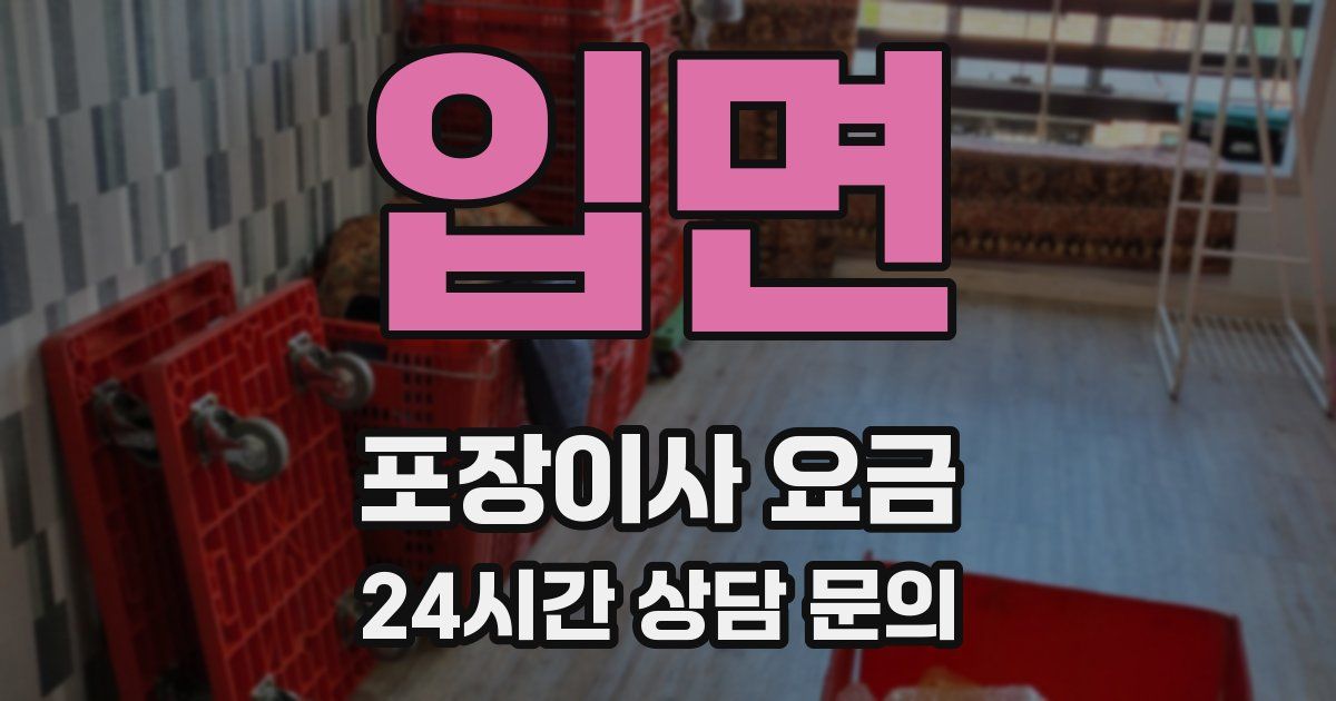 입면 포장이사 요금