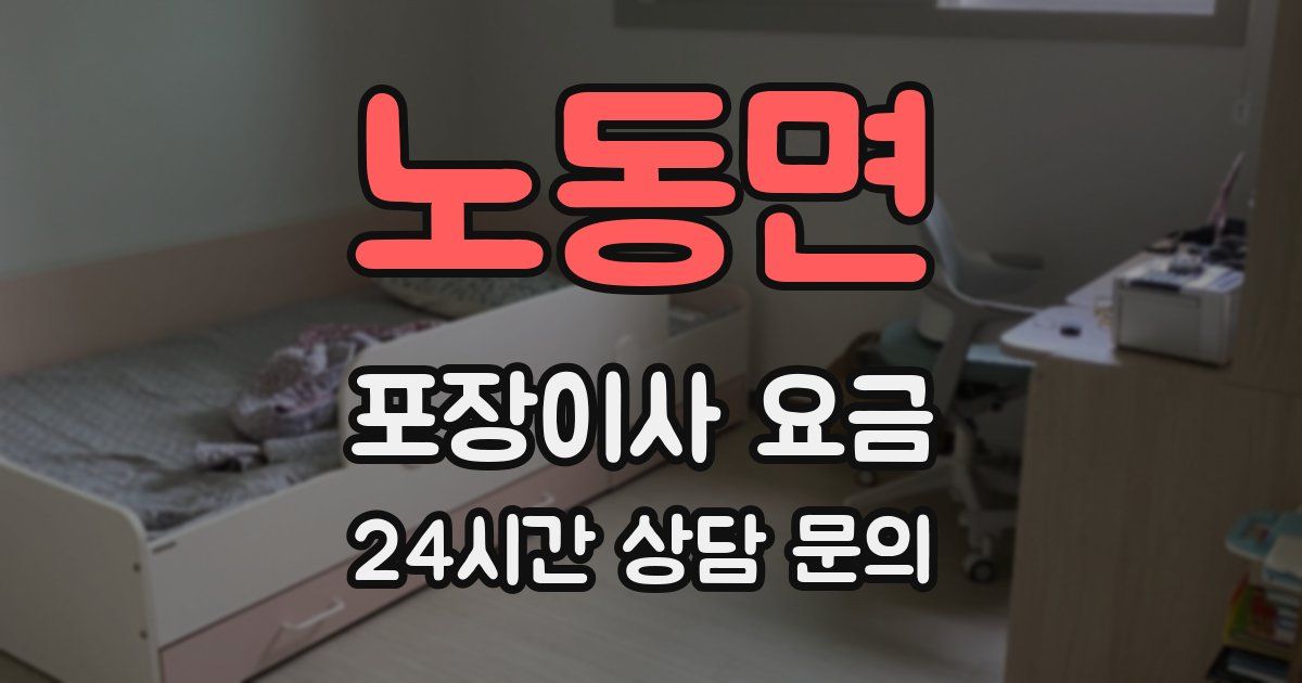 노동면 포장이사 요금