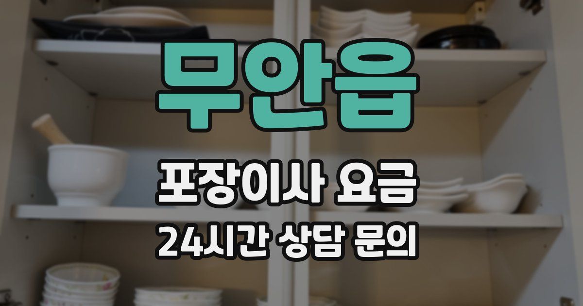 무안읍 포장이사 요금