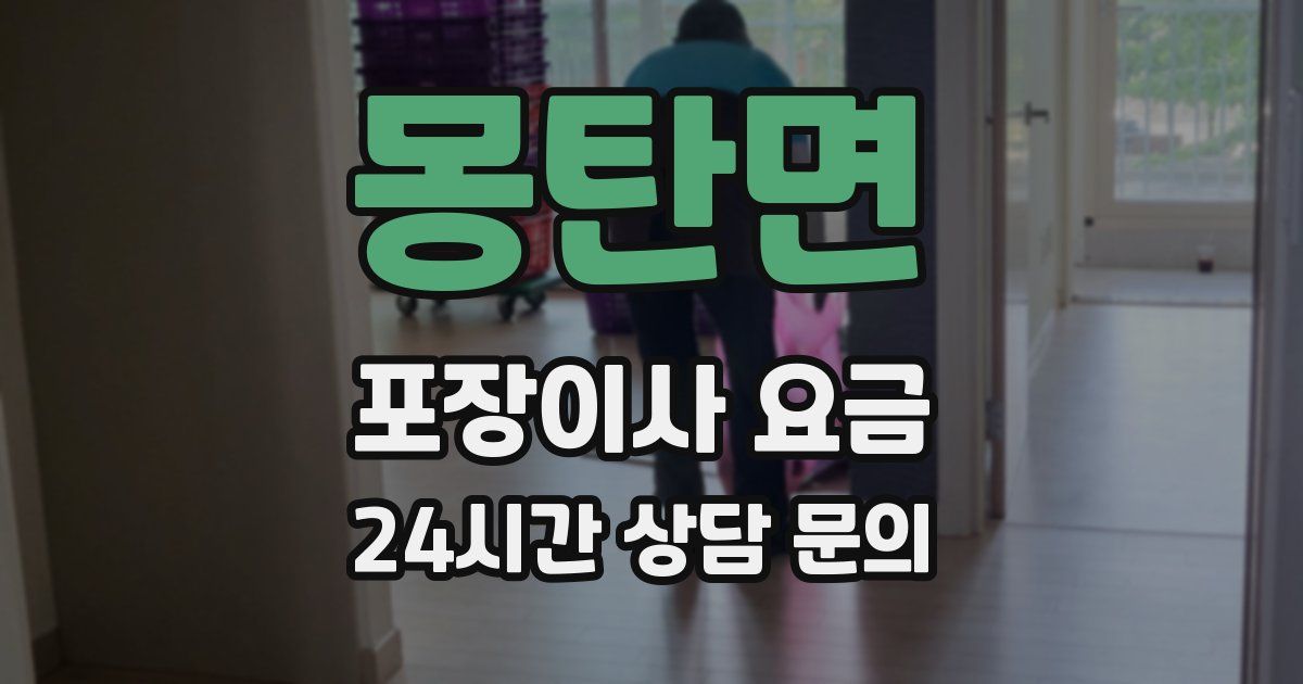 몽탄면 포장이사 요금