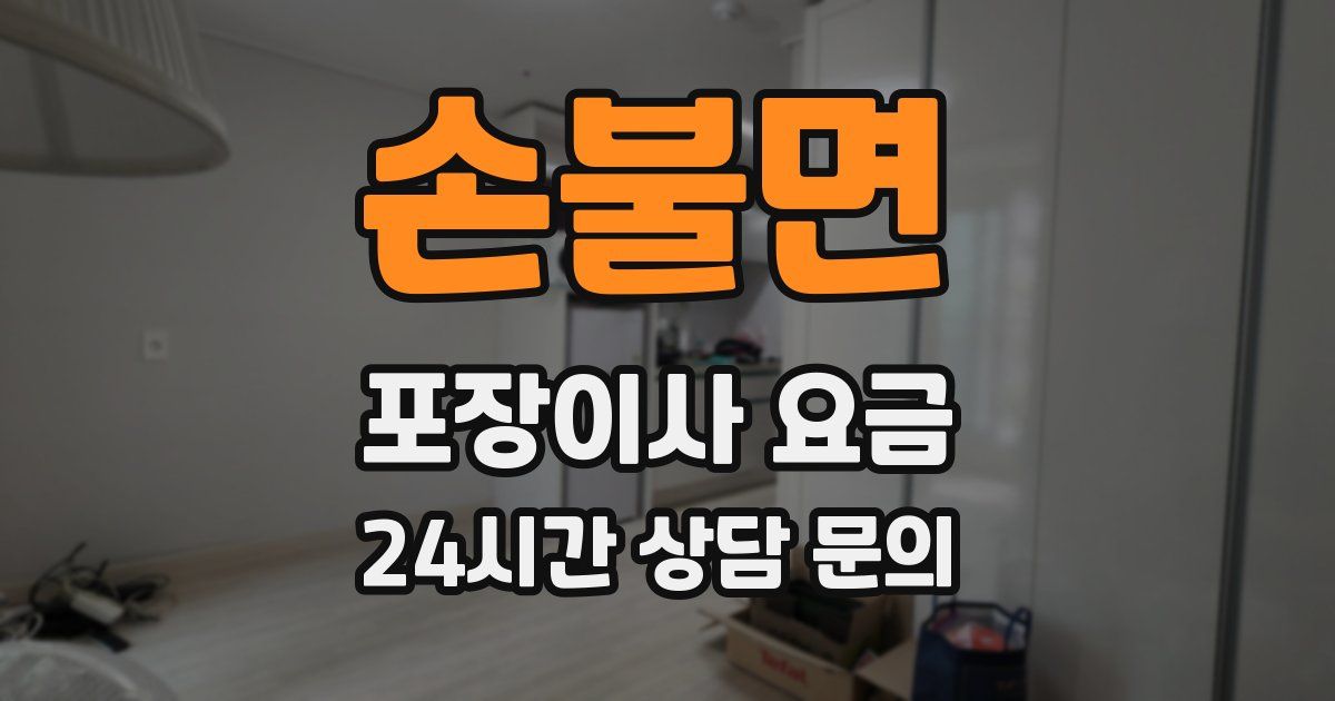 손불면 포장이사 요금