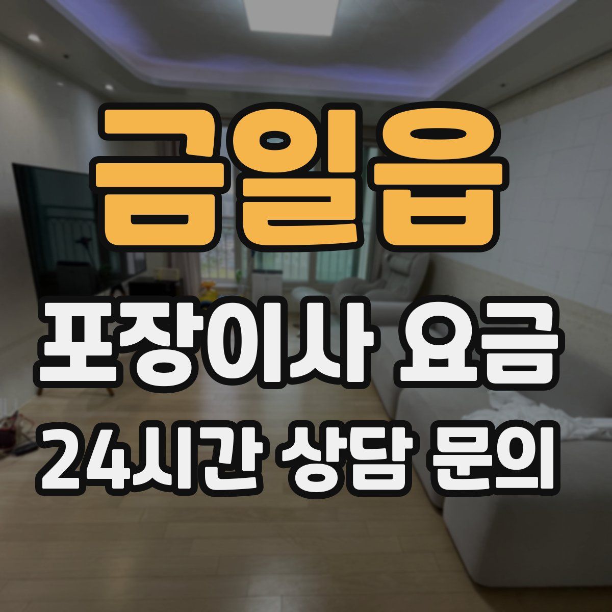 금일읍 포장이사 요금