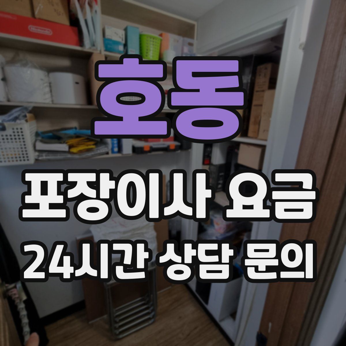 호동 포장이사 요금