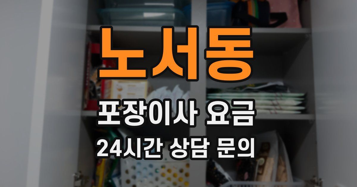 노서동 포장이사 요금