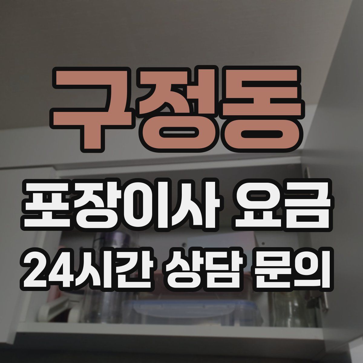 구정동 포장이사 요금