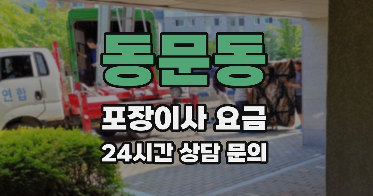 동문동 포장이사 요금