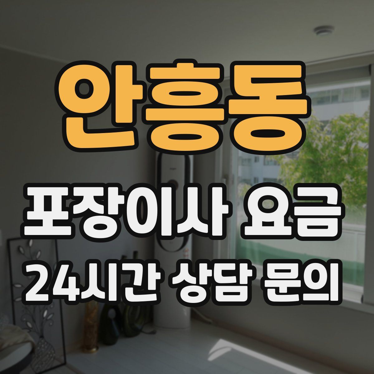 안흥동 포장이사 요금