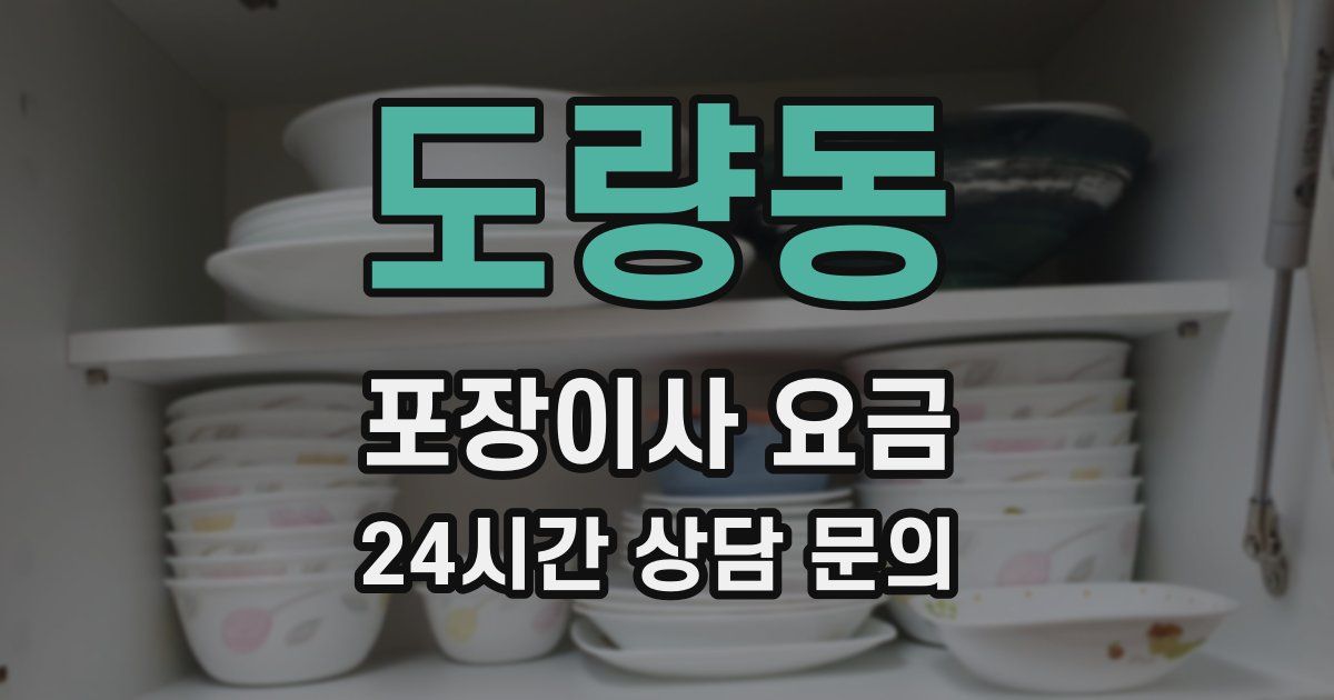 도량동 포장이사 요금