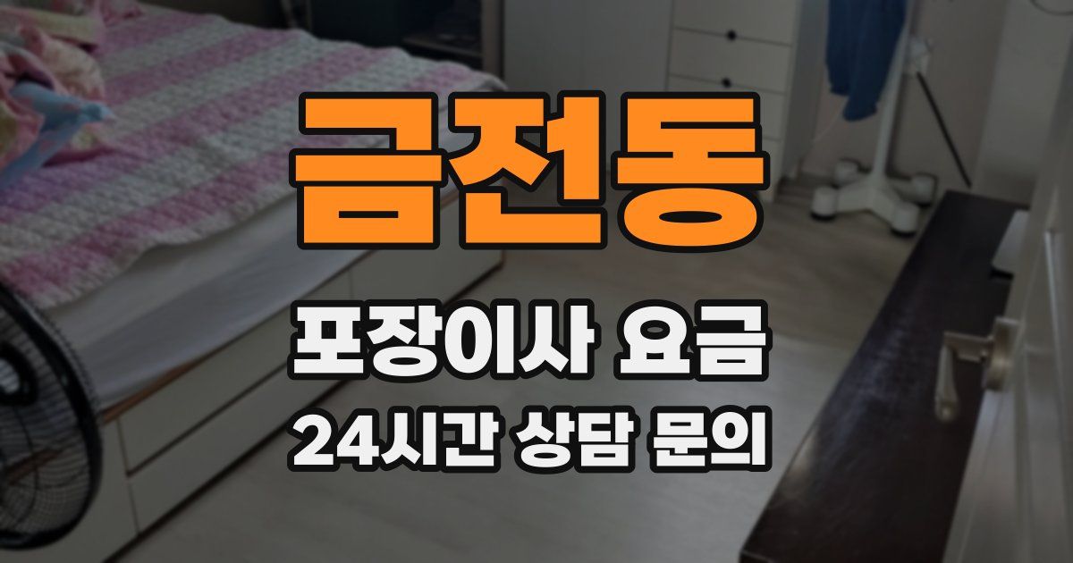 금전동 포장이사 요금