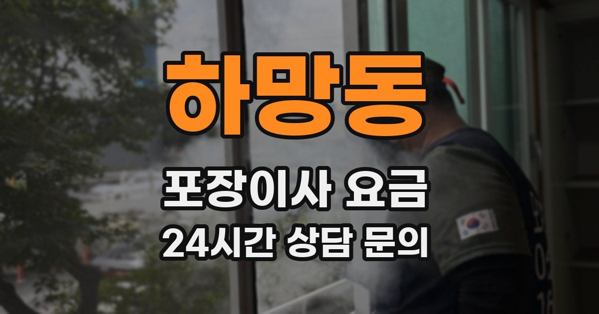 하망동 포장이사 요금