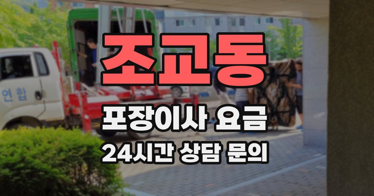 조교동 포장이사 요금