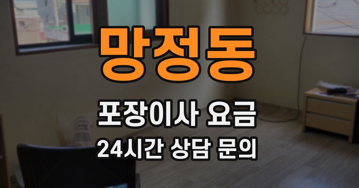 망정동 포장이사 요금