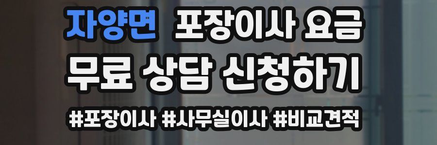 자양면 포장이사 요금