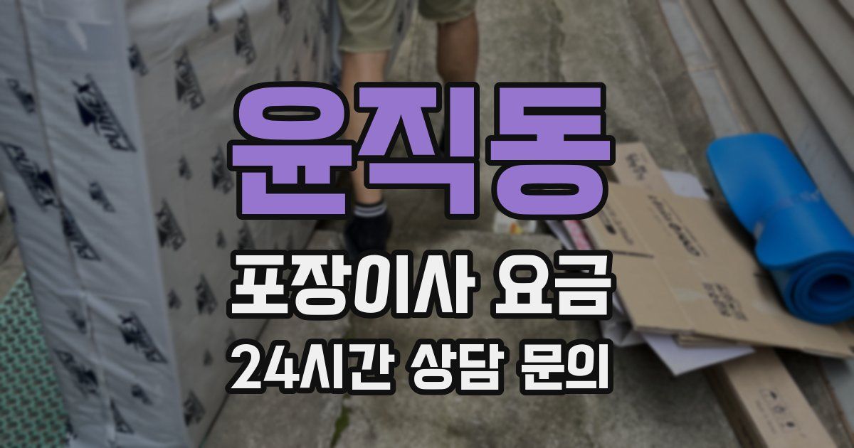 윤직동 포장이사 요금