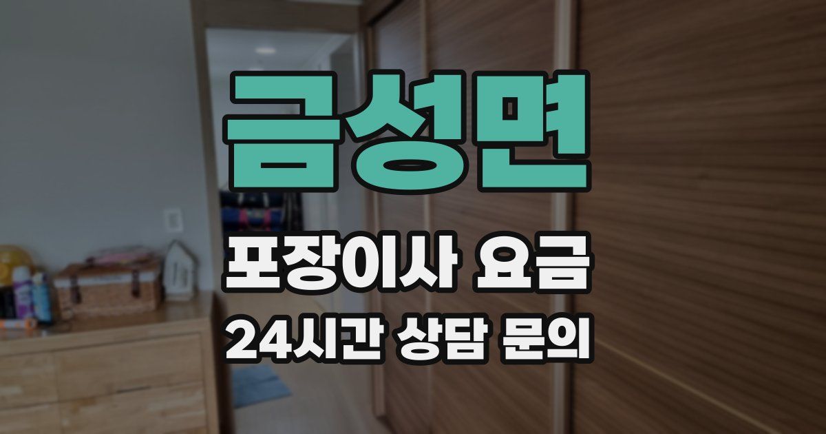 금성면 포장이사 요금