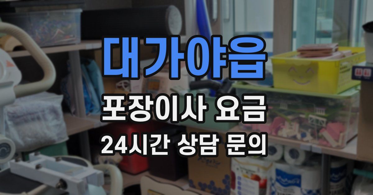 대가야읍 포장이사 요금