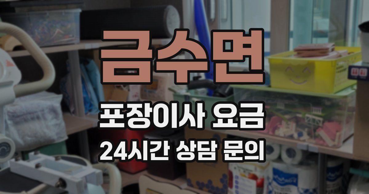 금수면 포장이사 요금