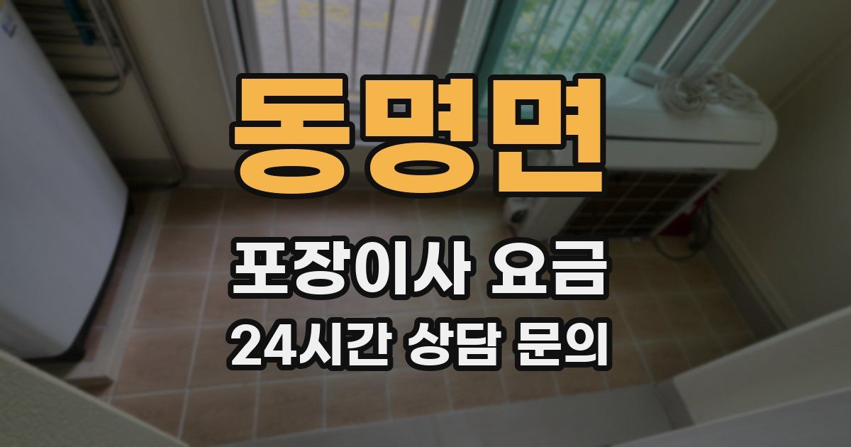 동명면 포장이사 요금