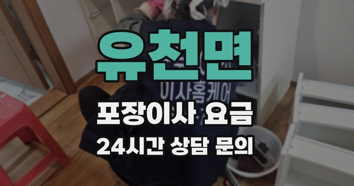 유천면 포장이사 요금