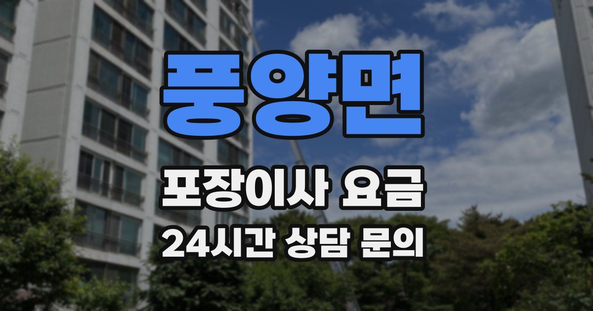 풍양면 포장이사 요금