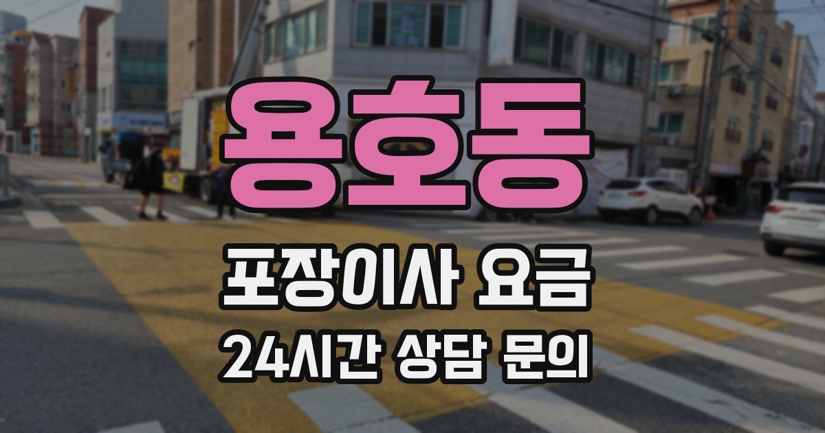 용호동 포장이사 요금