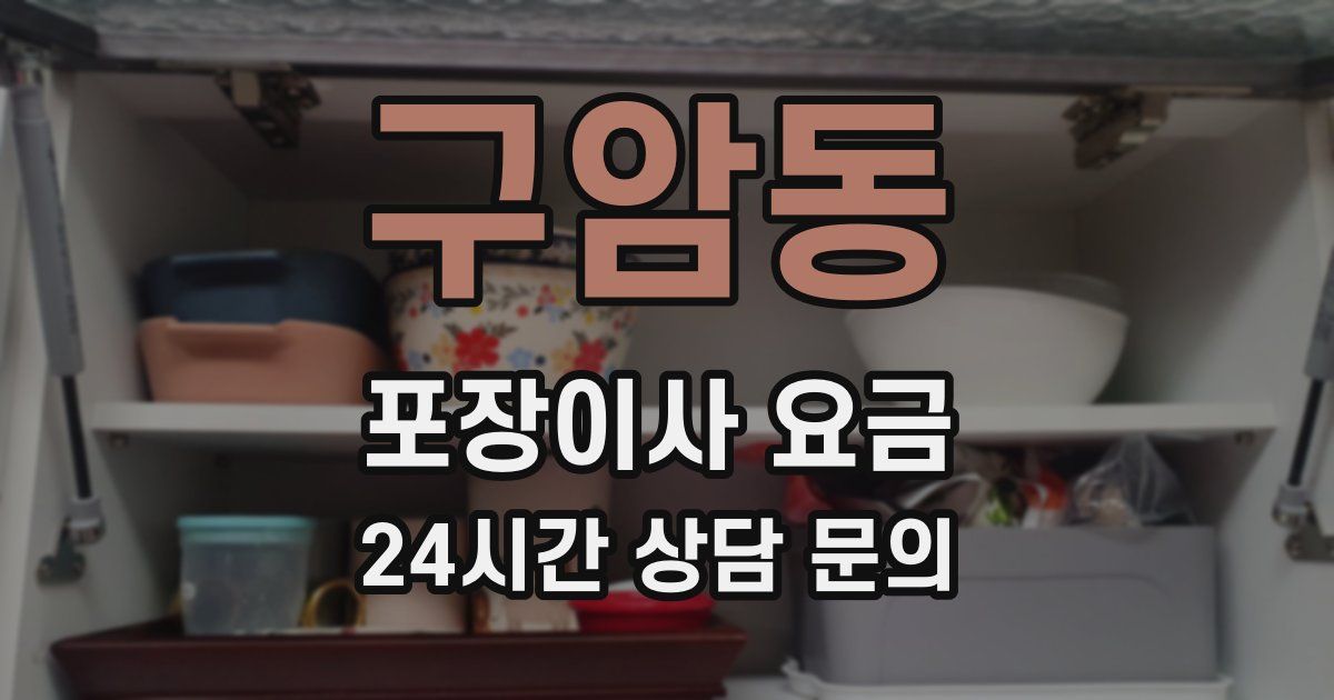 구암동 포장이사 요금