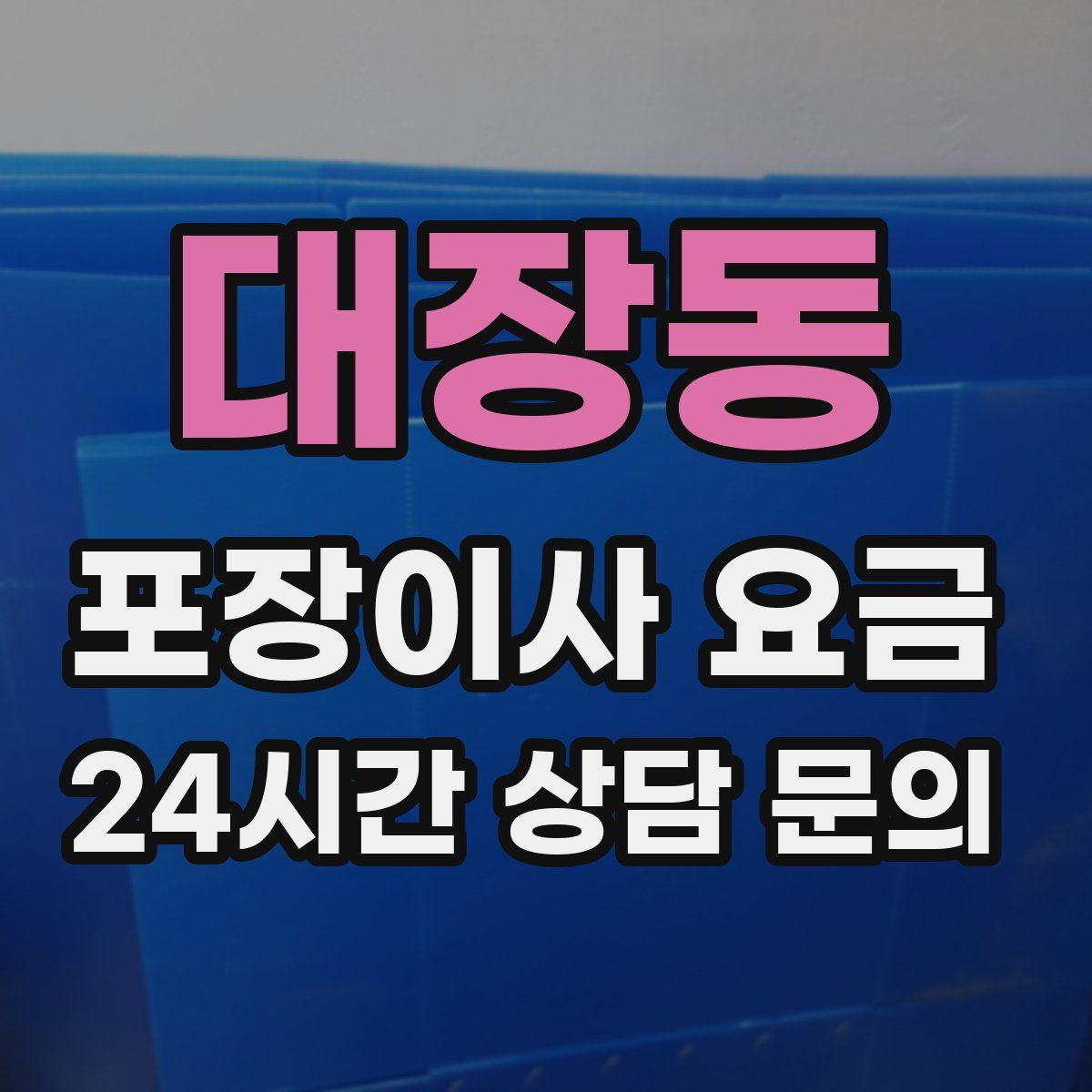 대장동 포장이사 요금