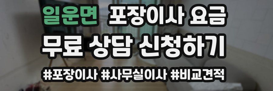 일운면 포장이사 요금