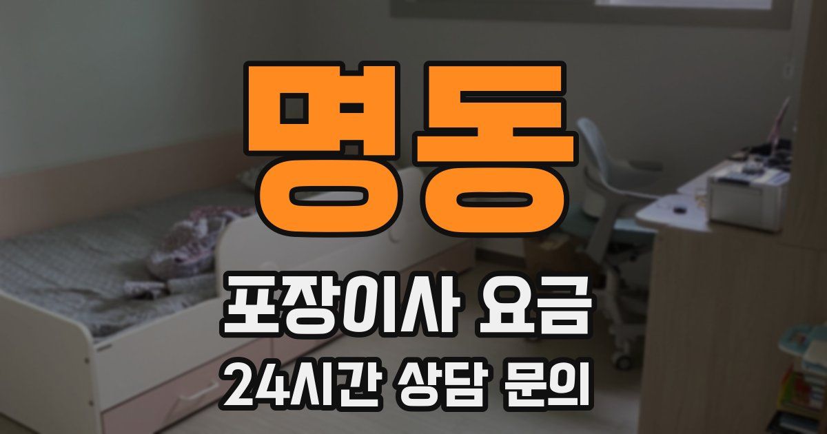 명동 포장이사 요금