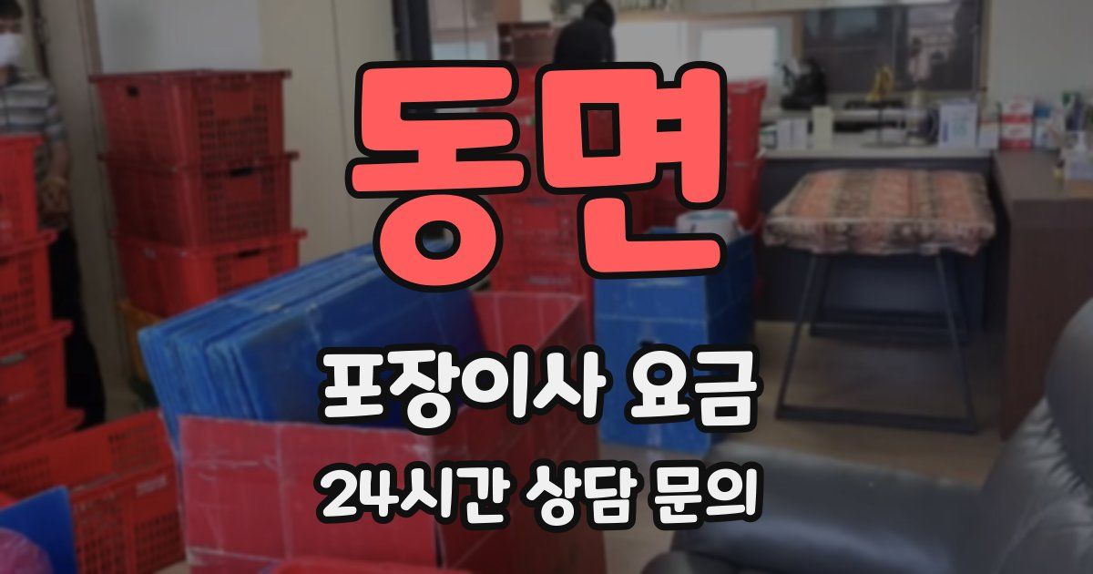 동면 포장이사 요금