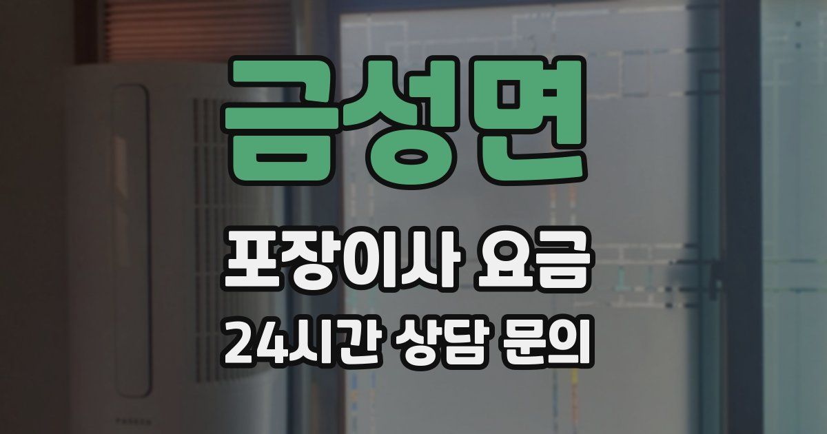 금성면 포장이사 요금