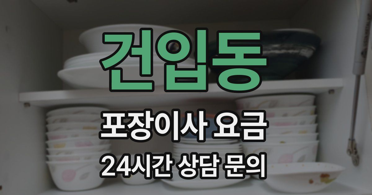 건입동 포장이사 요금