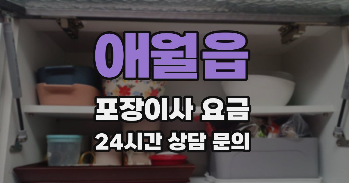 애월읍 포장이사 요금