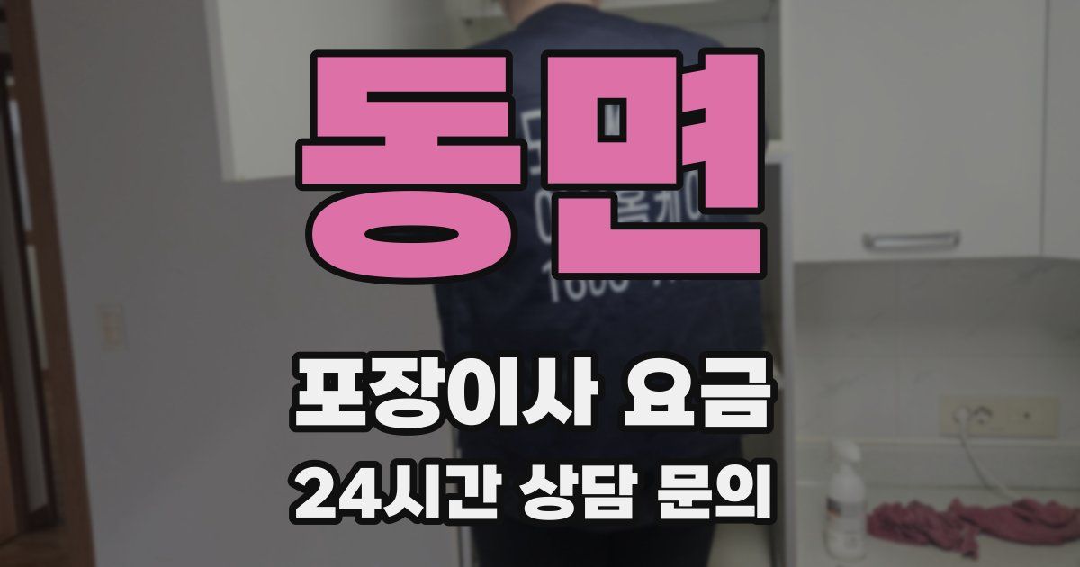 동면 포장이사 요금