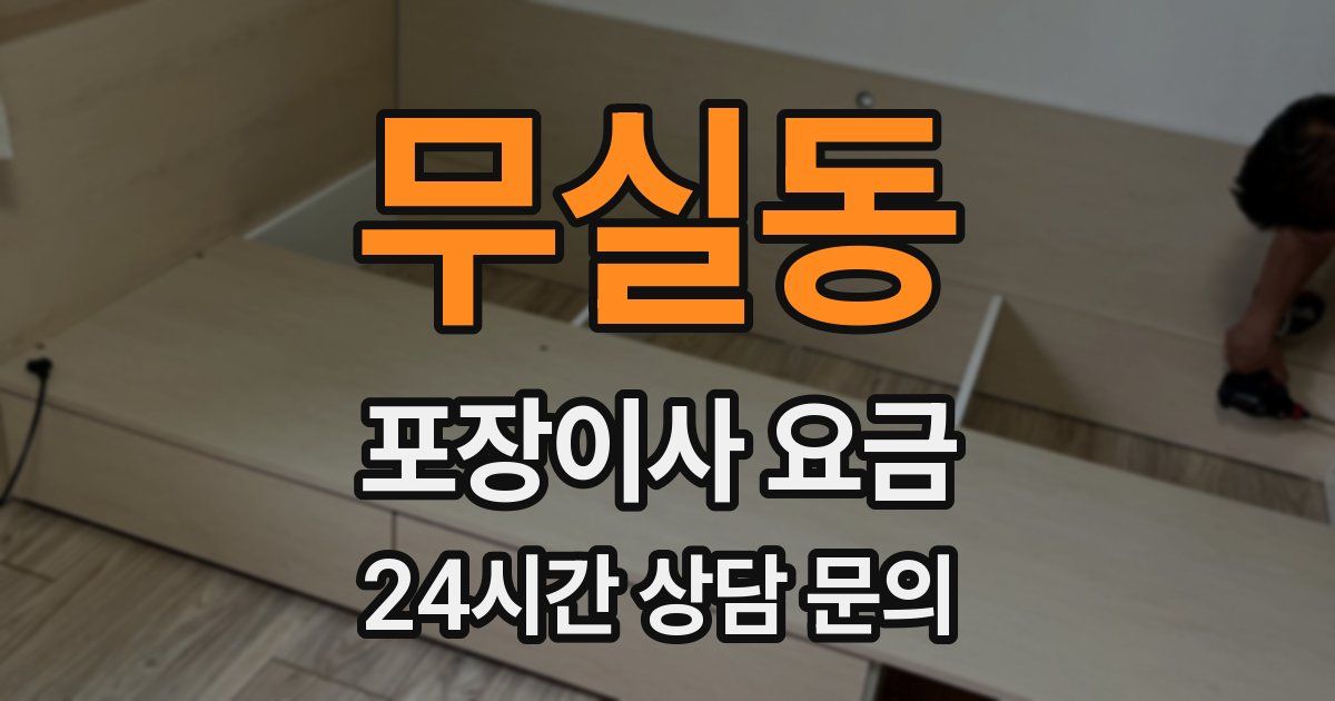 무실동 포장이사 요금