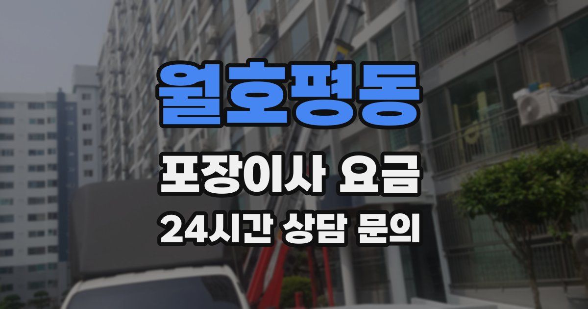 월호평동 포장이사 요금