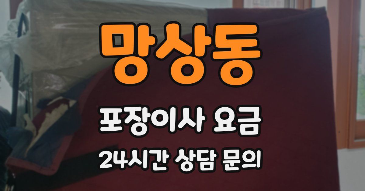 망상동 포장이사 요금