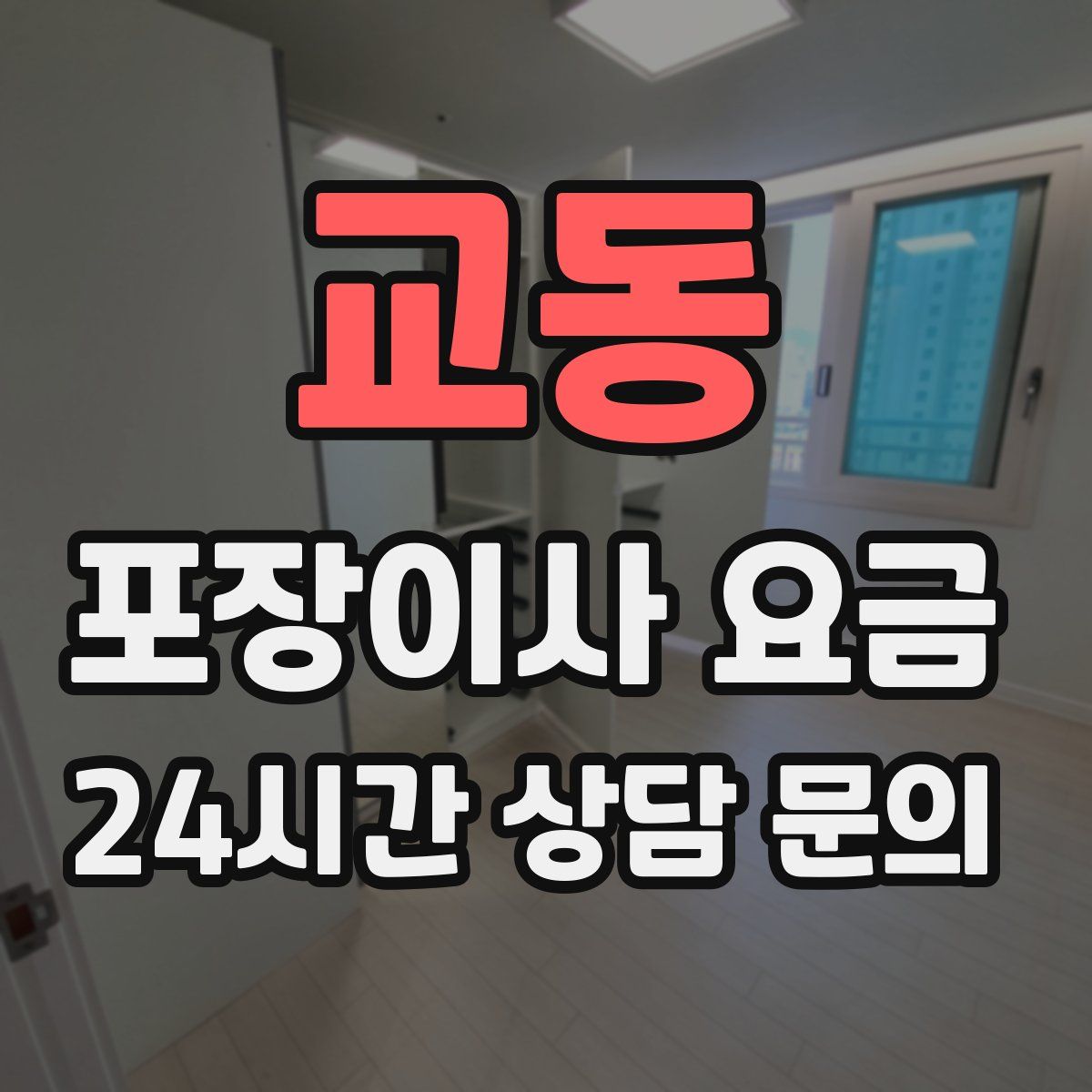 교동 포장이사 요금