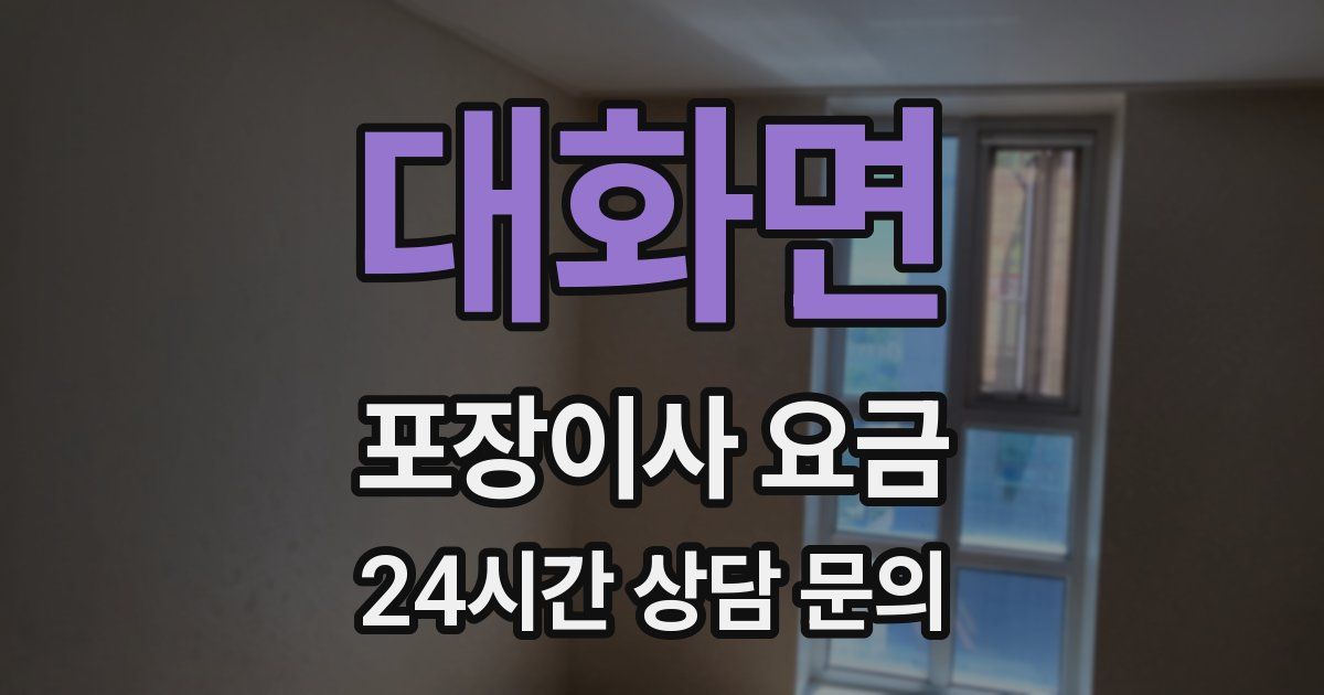 대화면 포장이사 요금