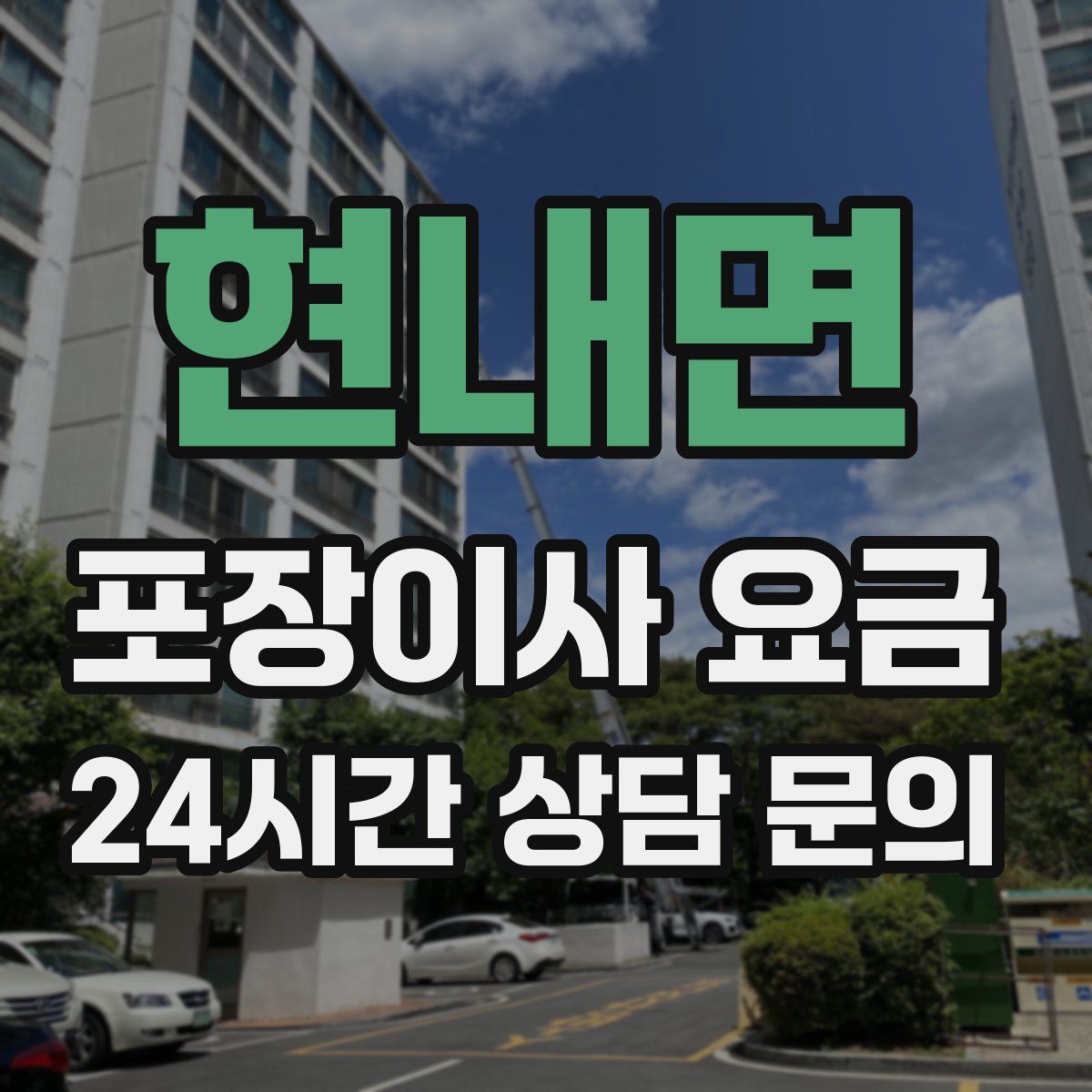 현내면 포장이사 요금