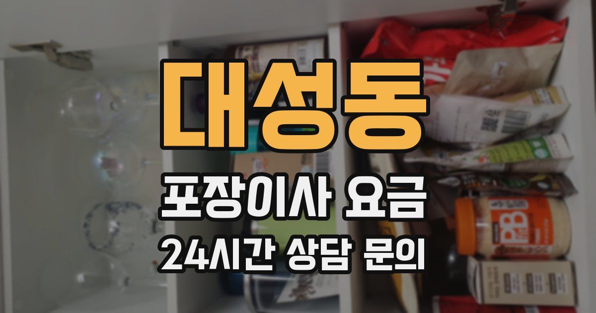 대성동 포장이사 요금