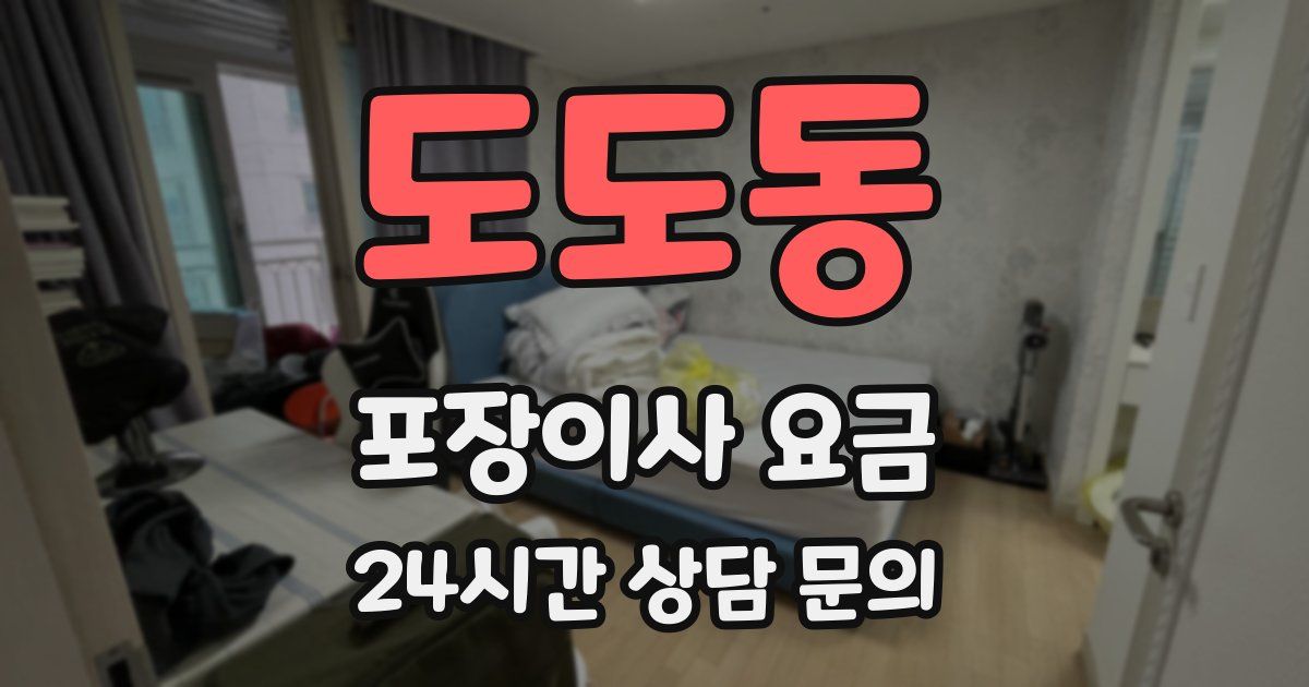 도도동 포장이사 요금