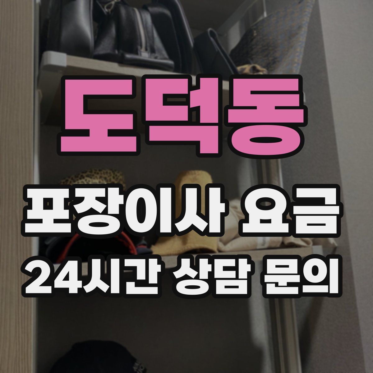 도덕동 포장이사 요금