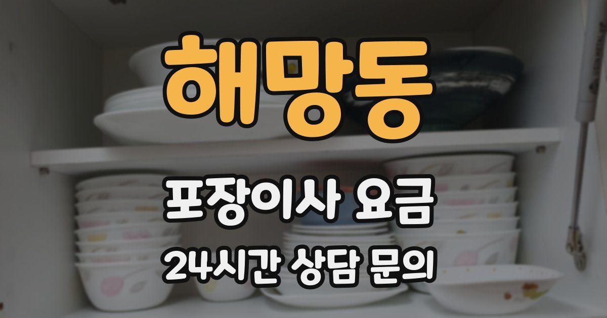 해망동 포장이사 요금