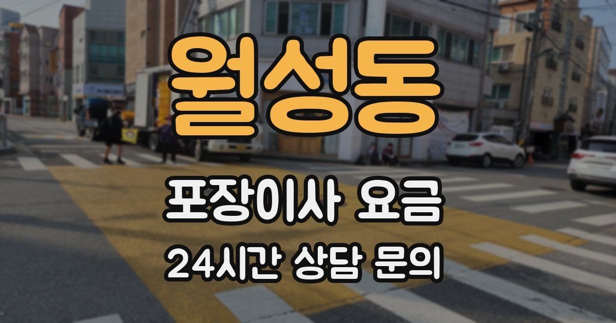 월성동 포장이사 요금