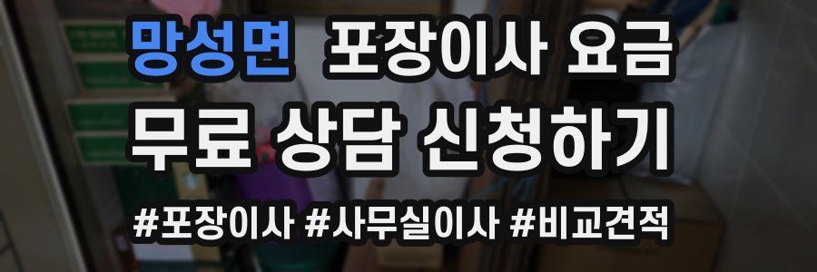 망성면 포장이사 요금