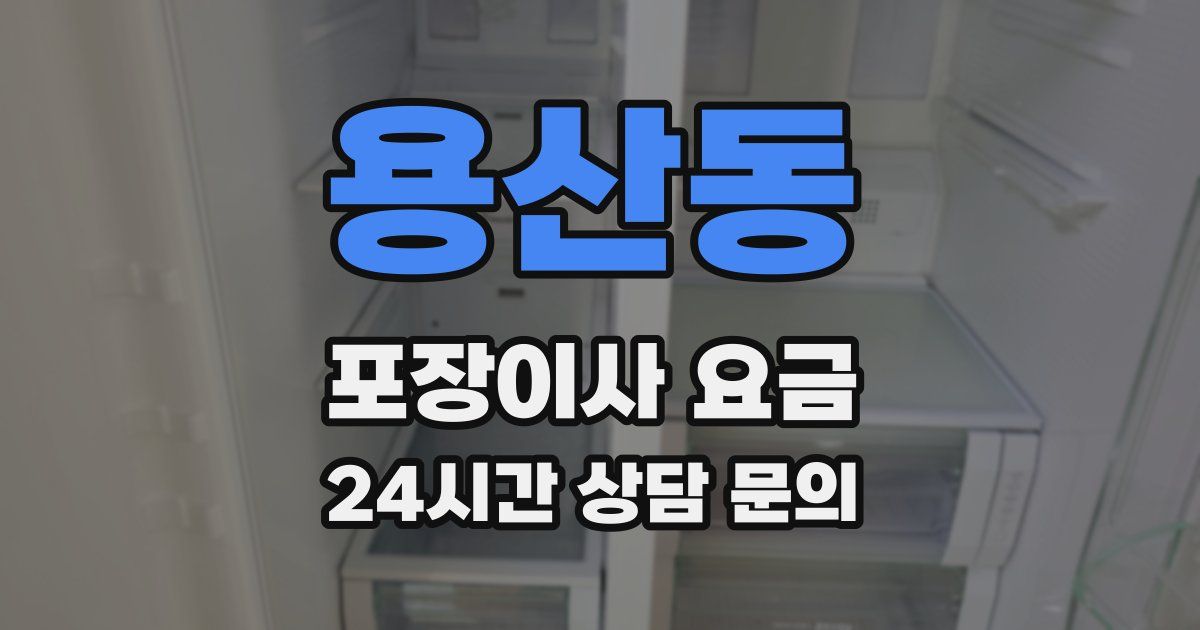 용산동 포장이사 요금